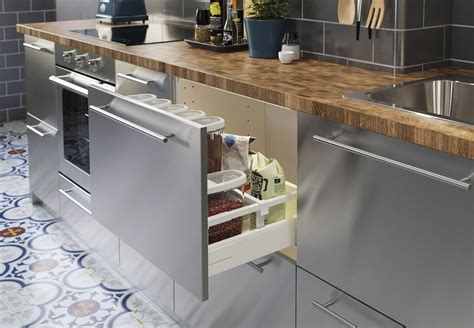 ikea stainless steel cabinet kitchen|ikea stainless steel kitchen doors.